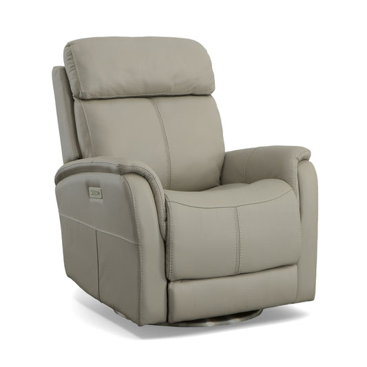 View - Power Swivel Recliner With Power Headrest
