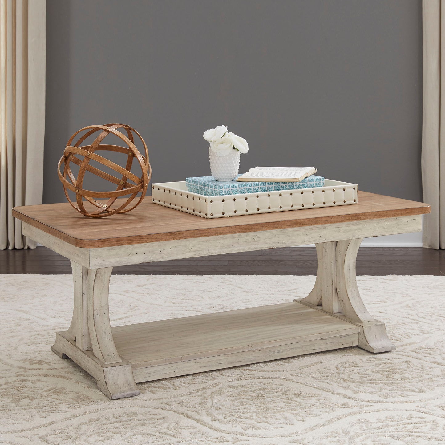 Farmhouse Reimagined - 3 Piece Table Set (1 Cocktail 2 End Tables) - White