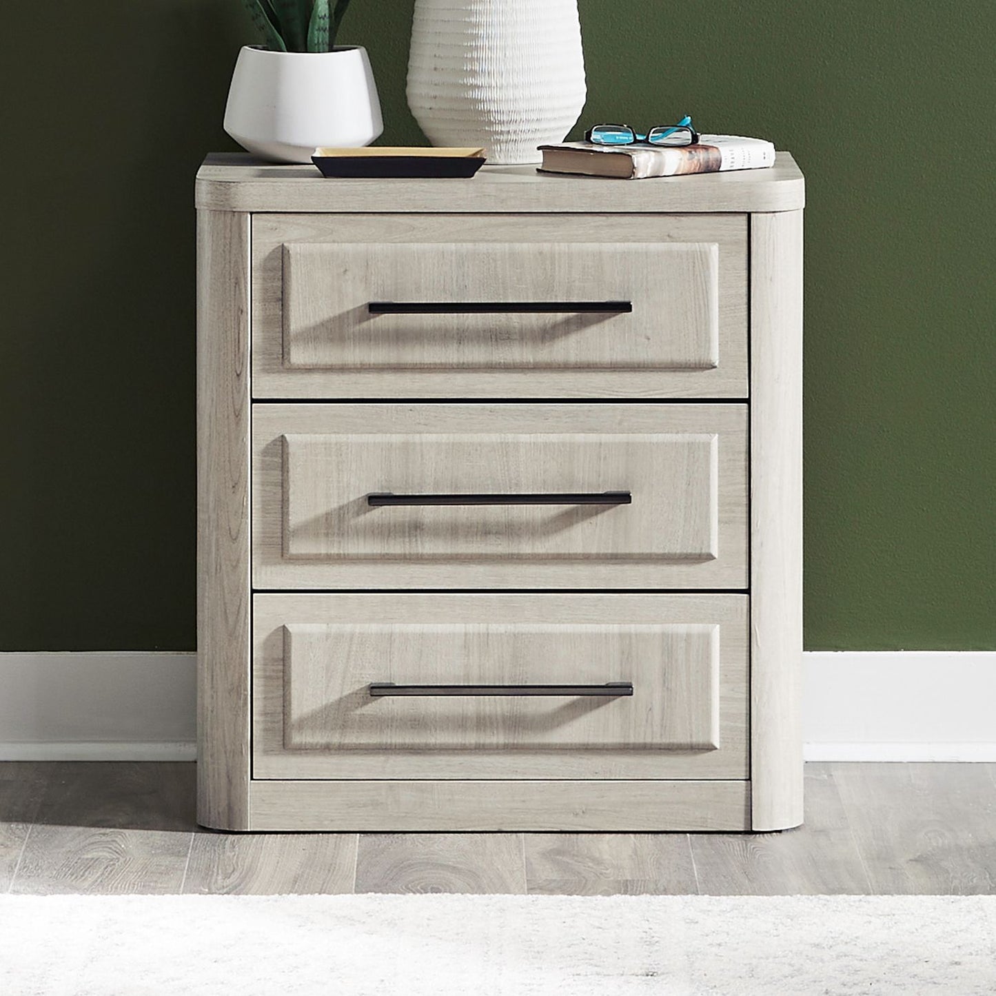 Modern Play - Nightstand With Charging Station - White