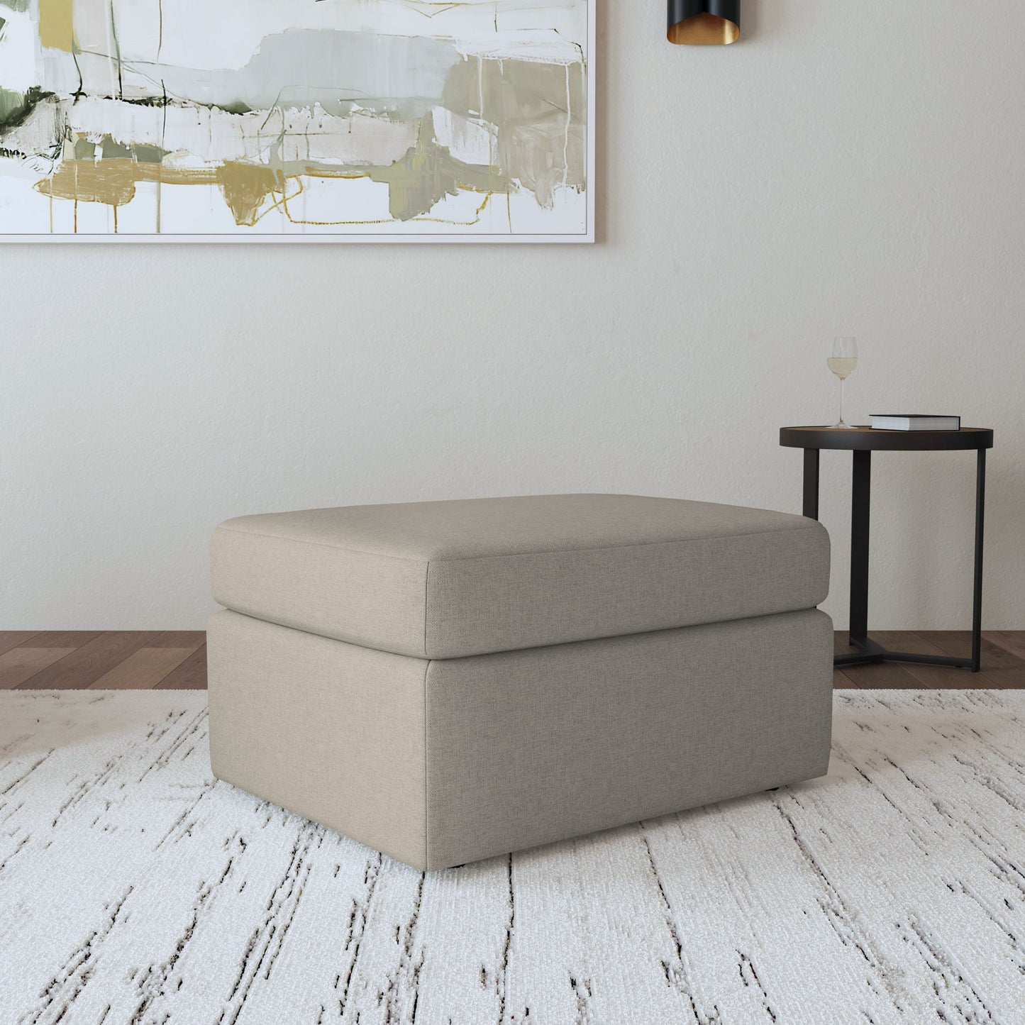 Sky - Ottoman - Light Gray