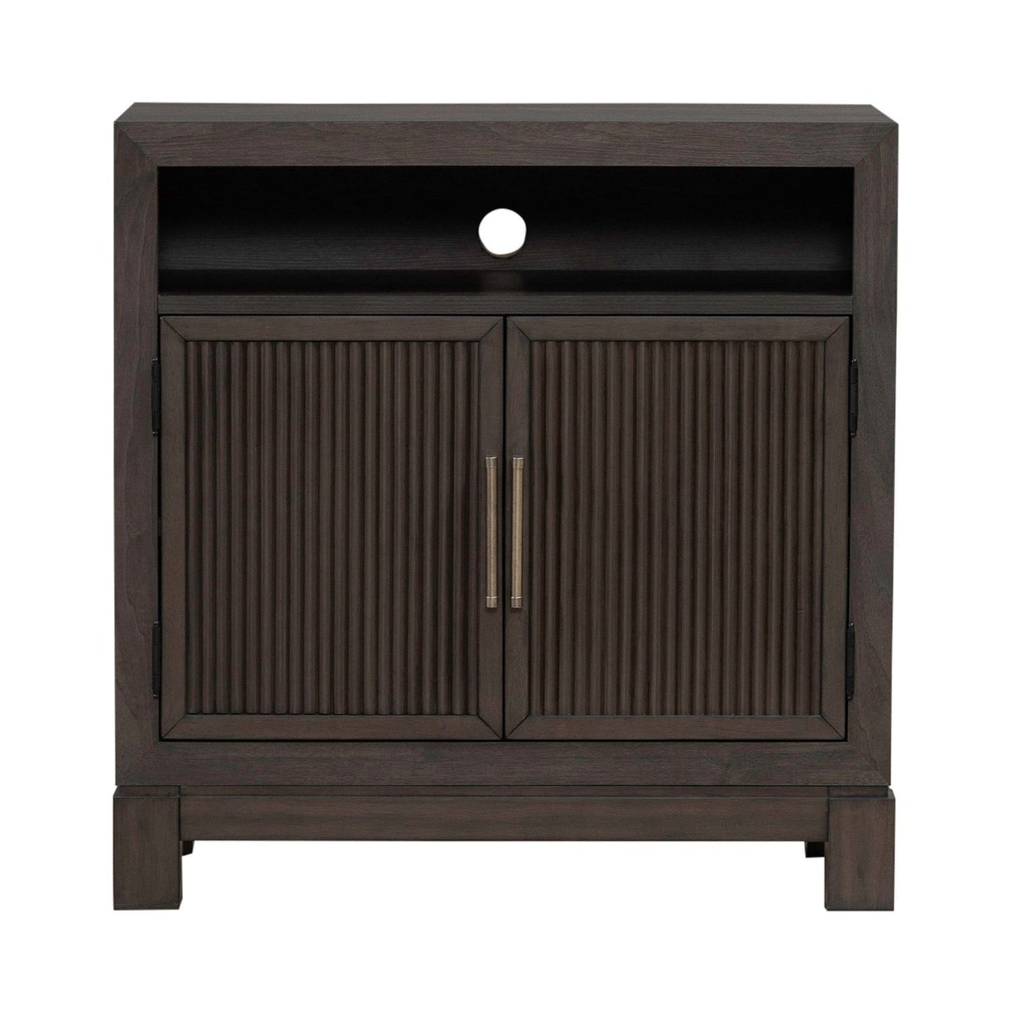 Modern Edge - Bedside Chest With Charging Station - Brown