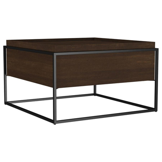 Fulton - Square - Mango Wood Coffee Table - Dark Brown
