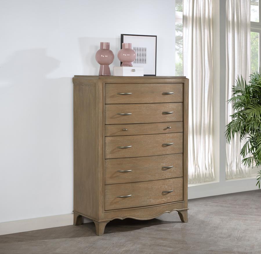 Revello - 6-Drawer Bedroom Chest Of Drawers - Washed Mango