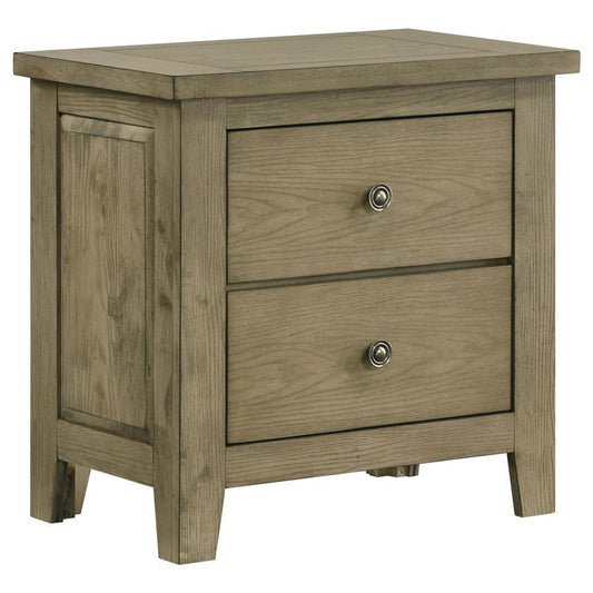 Hazlewood - 2-Drawer Nightstand Bedside Table - Vineyard Oak