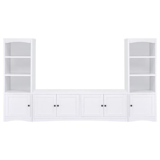 Laughlin - 3-piece Entertainment Center TV Stand - White