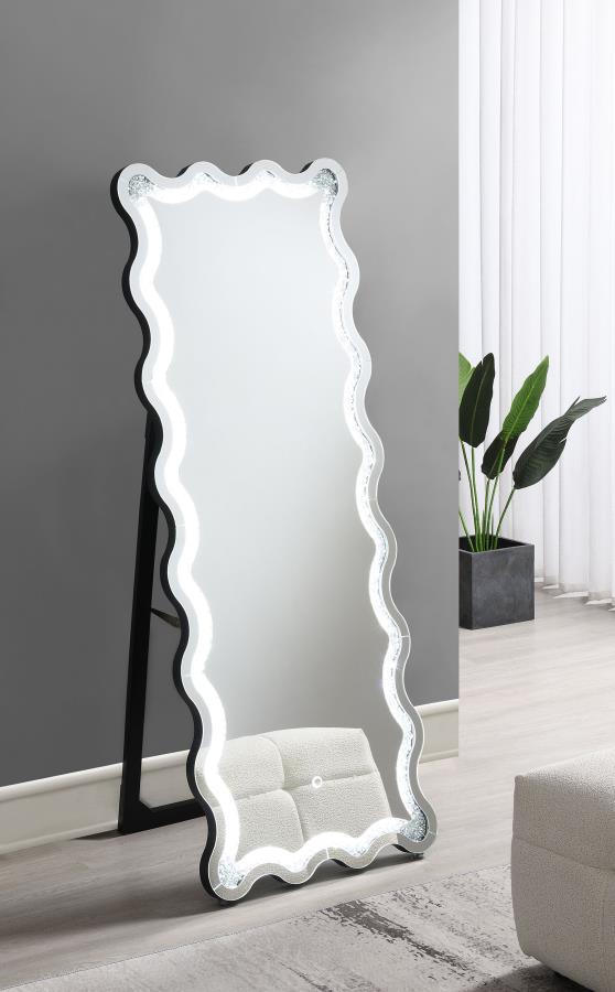 Brixey - LED Lighting Standing Floor Mirror - Black