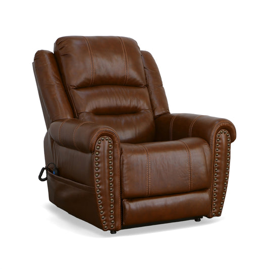 Oscar - Power Lift Recliner With Right-Hand Control & Power Headrest - Grizzly
