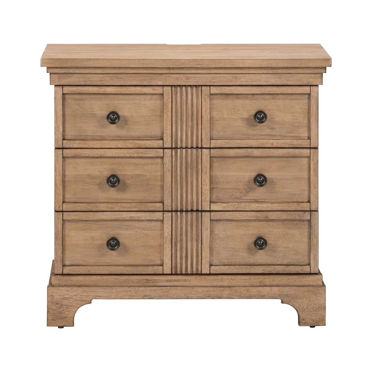 Haven Hills - Bedside Chest With Charging Station - Camel Beige