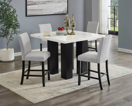 Parkside - 5 Piece Counter Dining Room Set - White
