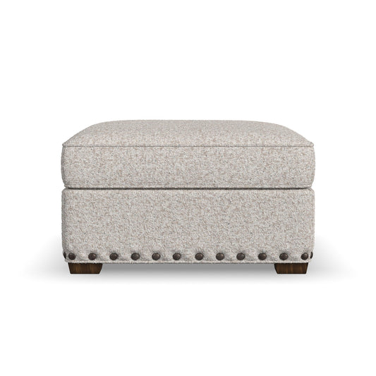 Milo - Fabric Cocktail Ottoman With Nailhead Trim