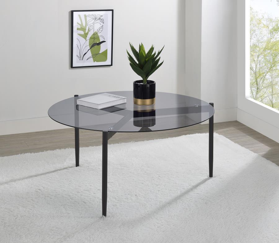 Rosalie - Round Smoked Glass Top Table