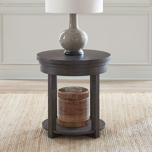 Weston - Round End Table - Brown