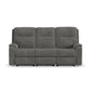 Penn - Power Reclining Sofa With Power Headrests & Lumbar - Dark Gray