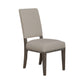 Westfield - 5 Piece Pedestal Table Set (Upholstered Side Chairs) - Light Brown