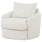 Sarco - Corduroy Upholstered Swivel Accent Arm Chair