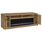 Eddy - 79" 2-Door TV Stand Fireplace Media Console - Mango
