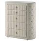 Sonya - 5-Drawer Upholstered Bedroom Chest Of Drawers - Ivory