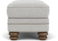 Bay Bridge - Fabric Ottoman, Nailhead Trim - Light Gray