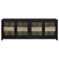 Denison - 79" 4-Door TV Stand Media Console - Black