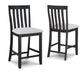 Delfin - Counter Height Chair (Set of 2) - Light Gray / Black