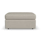 Sky - Stationary Square Cocktail Ottoman - Light Gray