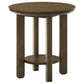 Ottowa - Round Wood Table With Shelf
