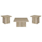 Devar - Square Coffee End Table Set - Distressed Pine