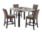 Vega - 5 Piece Counter Dining Room Set - Gray / Black
