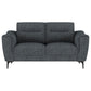 Nolan - Upholstered Sloped Track Arm Loveseat - Charcoal