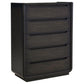 Leandro - 5-Drawer Bedroom Chest Of Drawers - Burnished Black