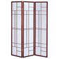 Katerina - 3-Panel Room Divider Folding Shoji Screen - Cherry
