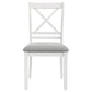Hollis-Cross Back Wood Dining Side Chair (Set of 2) - White