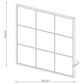 Quetzal - Square Window Pane Wall Mirror - Black