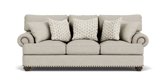 Patterson - Sofa, Nailhead Trim - Light Gray