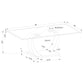 Pruitt - Glass Top Metal Base Table