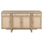 Kailani - 4-Door Cane Sideboard Buffet Cabinet - Beige Oak