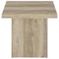 Devar - Square Engineered Wood End Table - Distressed Pine