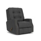 Devon - Leather Recliner, Nailhead Trim - Black
