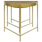 Tristen - 3 Piece Demilune Nesting Table - Brown And Gold