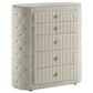 Sonya - 5-Drawer Upholstered Bedroom Chest Of Drawers - Ivory