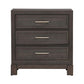 Modern Edge - Nightstand With Charging Station - Brown