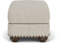 Patterson - Ottoman, Nailhead Trim - Light Gray