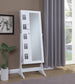 Doyle - Cheval Mirror With Jewelry Storage - White