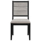 Elodie - Wood Dining Side Chair (Set of 2) - Gray And Black