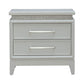 Reflections - Nightstand With Lights and Charging Station - White