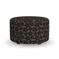 Pouf - Cocktail Ottoman - Black / Dark Brown