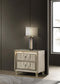 Lorient - 2-Drawer LED Nightstand With USB - Ivory And Camel