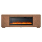 Fireplace TV Consoles - 214 84'' Console With Fire FTS Multiplees - Light Brown