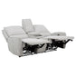 Sylmar - Chenille Upholstered Power Reclining Loveseat - Dove Gray