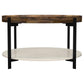 Adhvik - Round Table With Marble Shelf